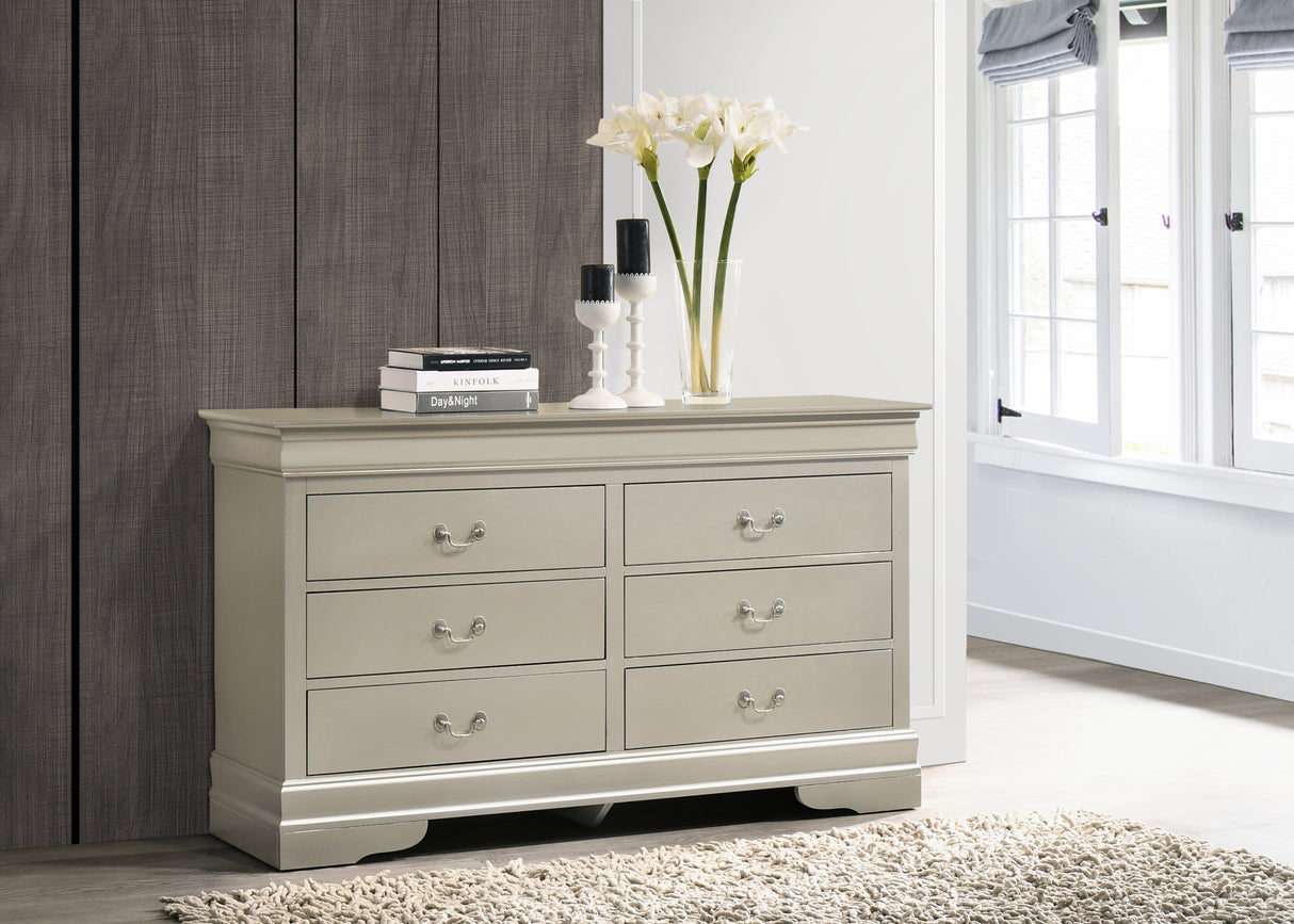 Glory Furniture LouisPhillipe G02103-D Dresser , Silver Champagne - Home Elegance USA