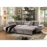 Jemima - Sectional Sofa - Gray Fabric - Home Elegance USA