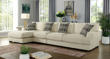 Kaylee - Large L-Shaped Sectional - Beige - Home Elegance USA