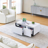 Smart Table Fridge, Multifunctional Coffee Table with Cooler and Frozen - Home Elegance USA