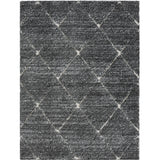 Sophie Talas Trellis Area Rug in Grey and Cream