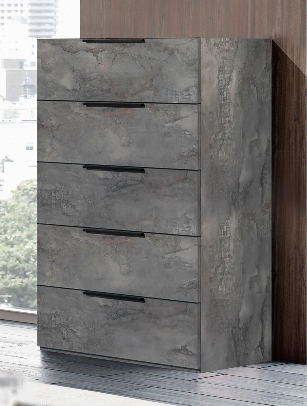 Vig Furniture Nova Domus Ferrara - Modern Volcano Oxide Grey Chest