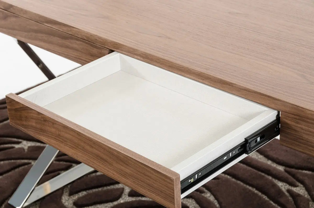 Vig Furniture - Modrest Ferris Modern Walnut Office Desk - Vgbbmd153-Wal