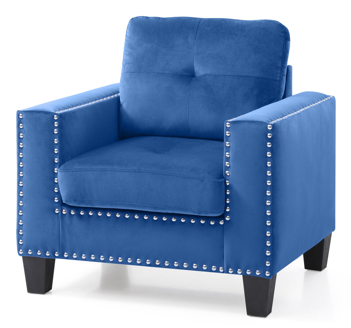 Glory Furniture Nailer G313A-C Chair , NAVY BLUE - Home Elegance USA