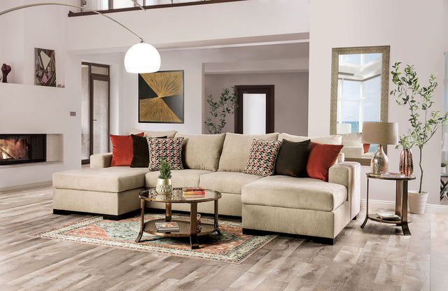 Jayla - Sectional - Beige - Home Elegance USA