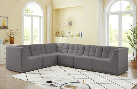 Relax - Modular Sectional 6 Piece - Gray - Fabric - Home Elegance USA