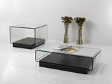 Vig Furniture - Modrest Vitro Modern Glass And Oak Coffee Table - Vghb853A