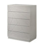 Florence White & Light Grey Lacquer 5 Drawer Chest - 17852-C | J&M