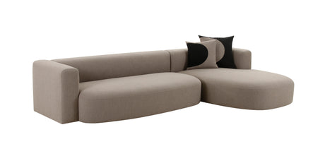 Vig Furniture Modrest - Franco Modern RAF L-Shaped Brown Fabric Sectional Sofa