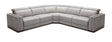 Modrest Frazier - Modern Light Grey Leather Sectional Sofa with 3 Recliners - sold by Home Elegance USA
