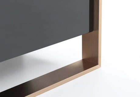 Nova Domus Cartier Modern Black & Rosegold Buffet Vgvcg-A002