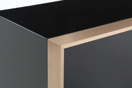Nova Domus Cartier Modern Black & Rosegold Buffet Vgvcg-A002
