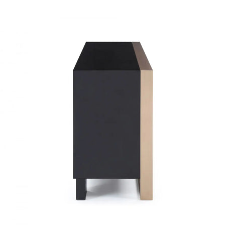 Nova Domus Cartier Modern Black & Rosegold Buffet Vgvcg-A002