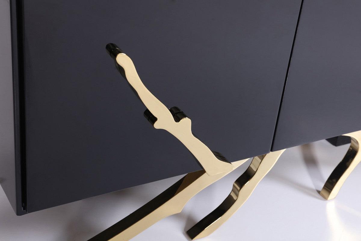 Vig Furniture - Modrest Legend Modern Black & Gold Buffet - Vgvcg8111-Blk
