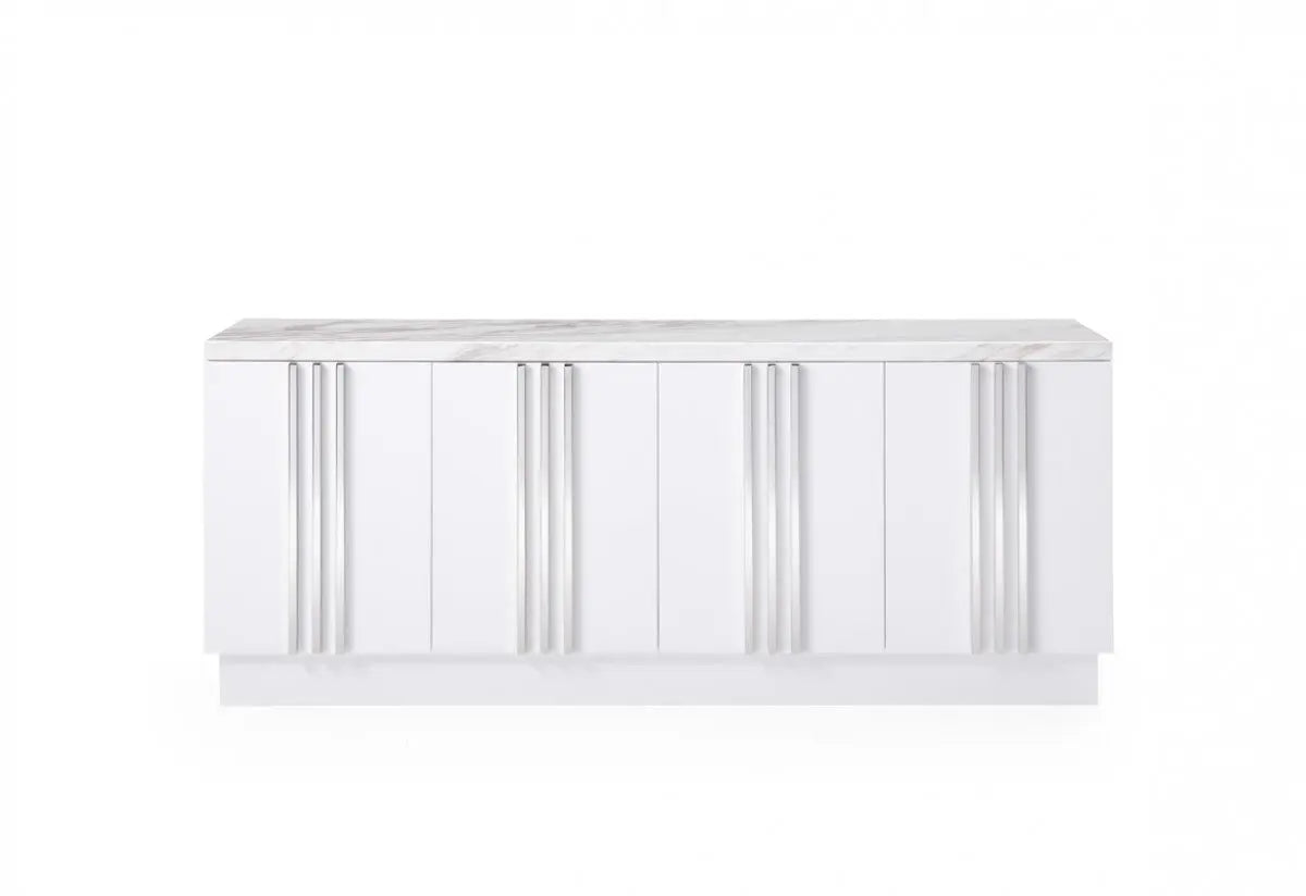 Vig Furniture - Modrest Kingsley Modern Marble & Stainless Steel Buffet - Vgvcg8933-Stl