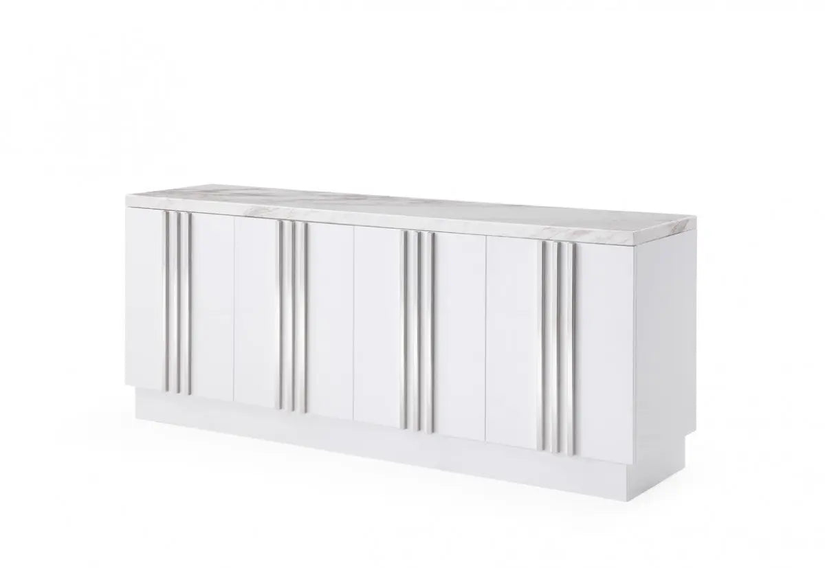 Vig Furniture - Modrest Kingsley Modern Marble & Stainless Steel Buffet - Vgvcg8933-Stl