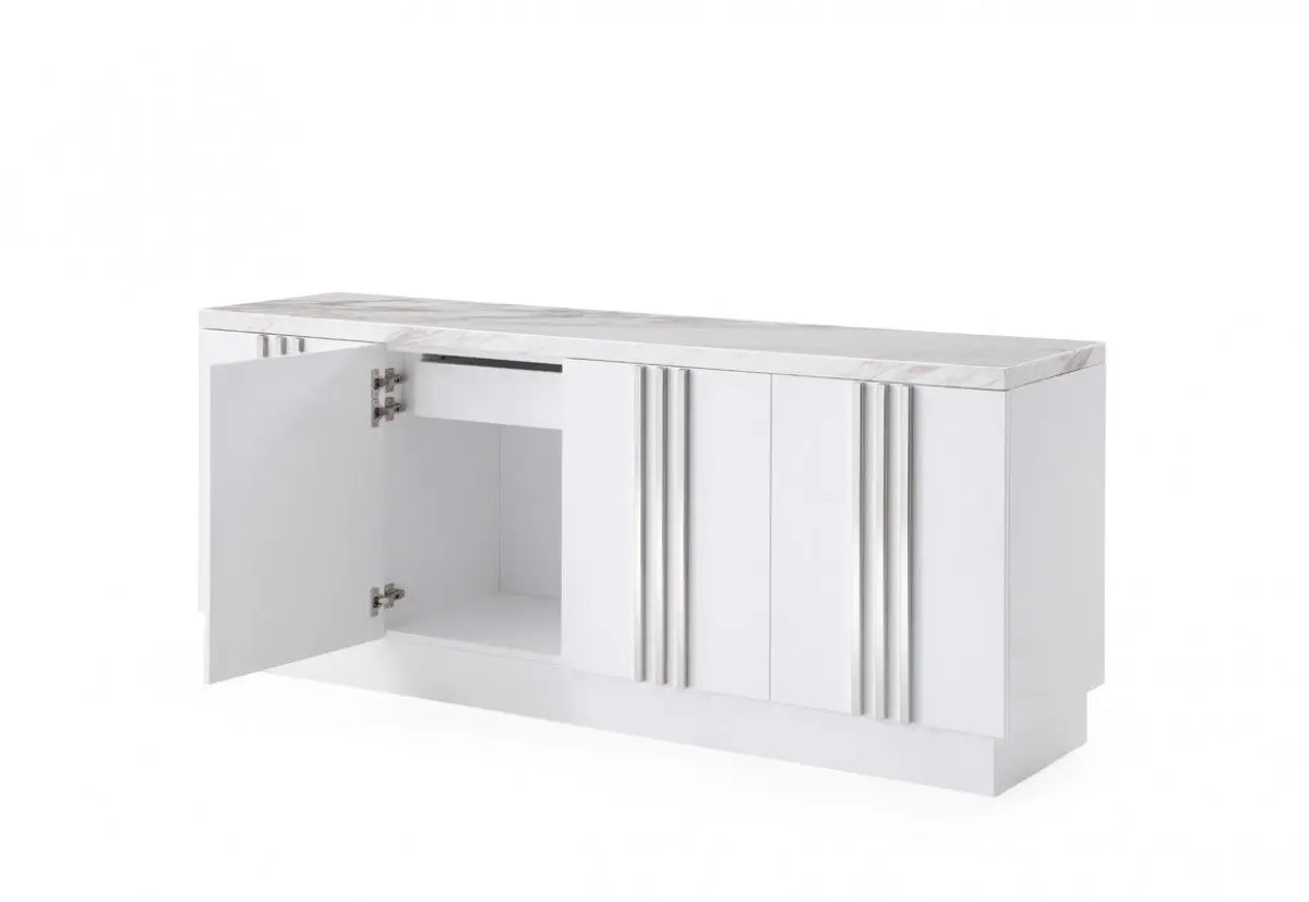 Vig Furniture - Modrest Kingsley Modern Marble & Stainless Steel Buffet - Vgvcg8933-Stl