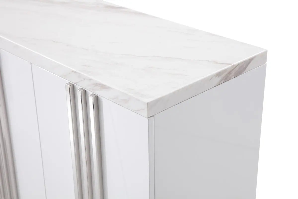Vig Furniture - Modrest Kingsley Modern Marble & Stainless Steel Buffet - Vgvcg8933-Stl