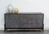 Vig Furniture Modrest Gabrielle - Contemporary Walnut & Gold Buffet
