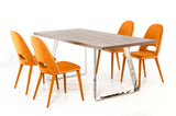 Vig Furniture - Modrest Eugene Modern Orange Fabric Dining Chair (Set Of 2) - Vgeumc-8161Ch