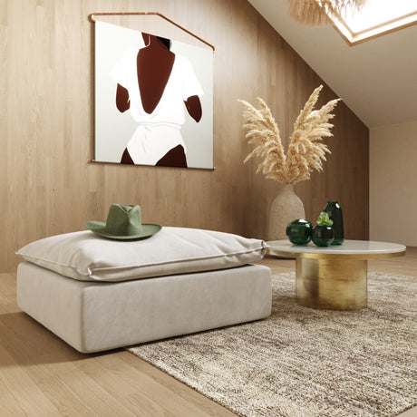 Vig Furniture Divani Casa Garman - Modern Light Grey Ottoman