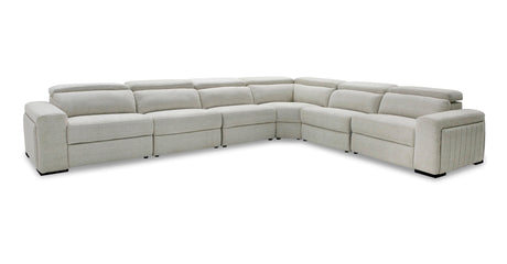 Vig Furniture Divani Casa Gering - Modern Beige Fabric Sectional With 2 Power Recliners