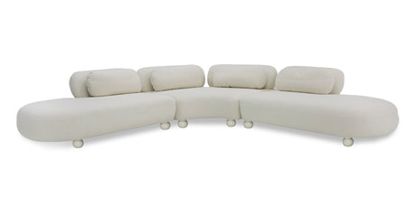 Vig Furniture Divani Casa Gilbert - Contemporary White Fabric Modular Sectional Sofa