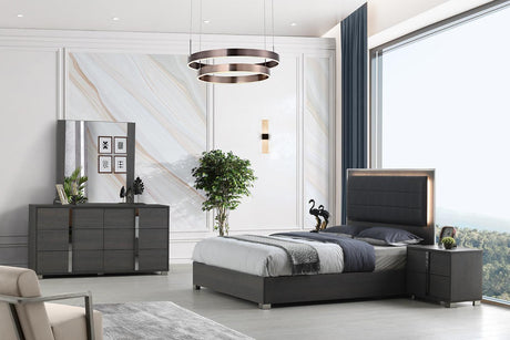 J&M Furniture - Giulia 6 Piece King Bedroom Set In Matte Gray Oak - 203K-6Set