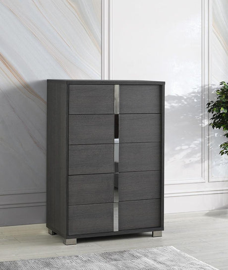 J&M Furniture - Giulia Chest In Matte Gray Oak - 203C