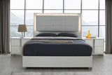 J&M Furniture - Giulia 5 Piece Queen Bedroom Set In Matte White - 101Q-5Set