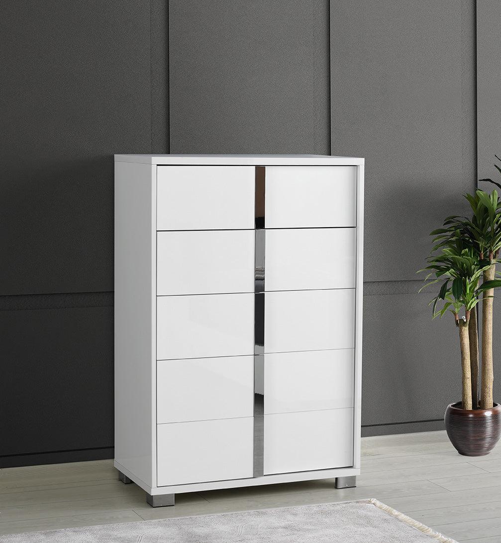 J&M Furniture - Giulia Chest In Matte White - 101C