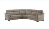 Giulivo L-shaped Leather Sectional with Recliner