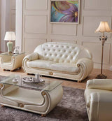 Esf Furniture - Giza Full Leather Sofa In Beige - Giza3
