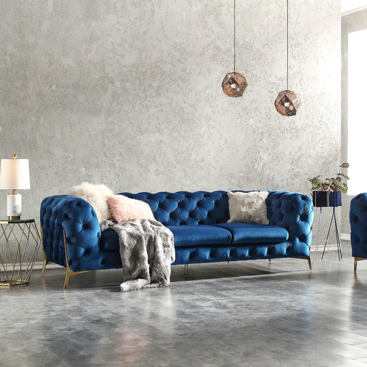 J&M Furniture - Glamour Sofa In Blue - 17182-S