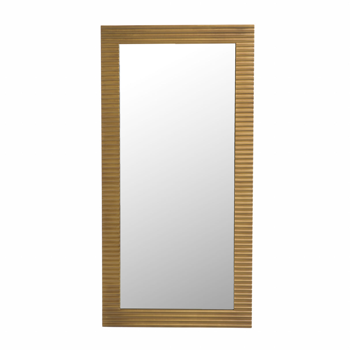 Vig Furniture Modrest Glinda - Modern Brushed Brass Floor Mirror