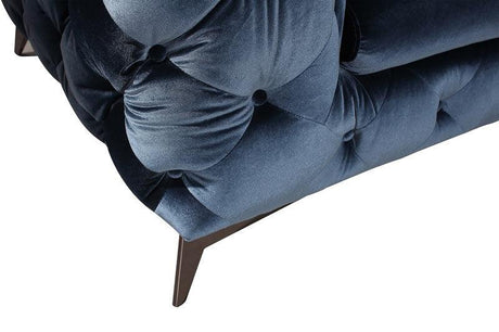 Glitz 3 Piece Living Room Set In Blue - 184451-3Set | J&M
