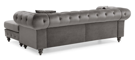 Nola G0350B-SC Sofa Chaise ( 3 Boxes ) , DARK GRAY