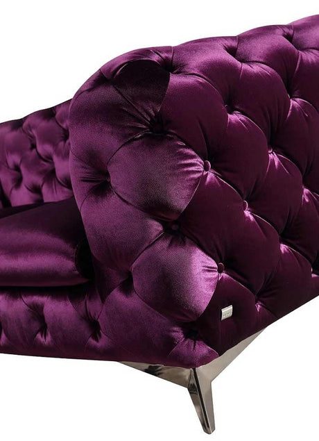 J&M Furniture - Glitz 3 Piece Living Room Set In Purple - 183352-3Set