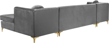 Graham Velvet 3 Piece Sectional - 661-Sectional | Meridian