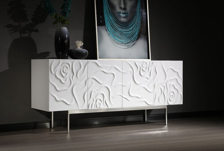 Vig Furniture Modrest Gwen - Modern White High Gloss Buffet