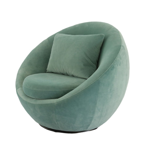 Vig Furniture Modrest Gypsum - Modern Teal Swivel Accent Chair