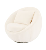 Vig Furniture Modrest Gypsum - Modern White Swivel Accent Chair