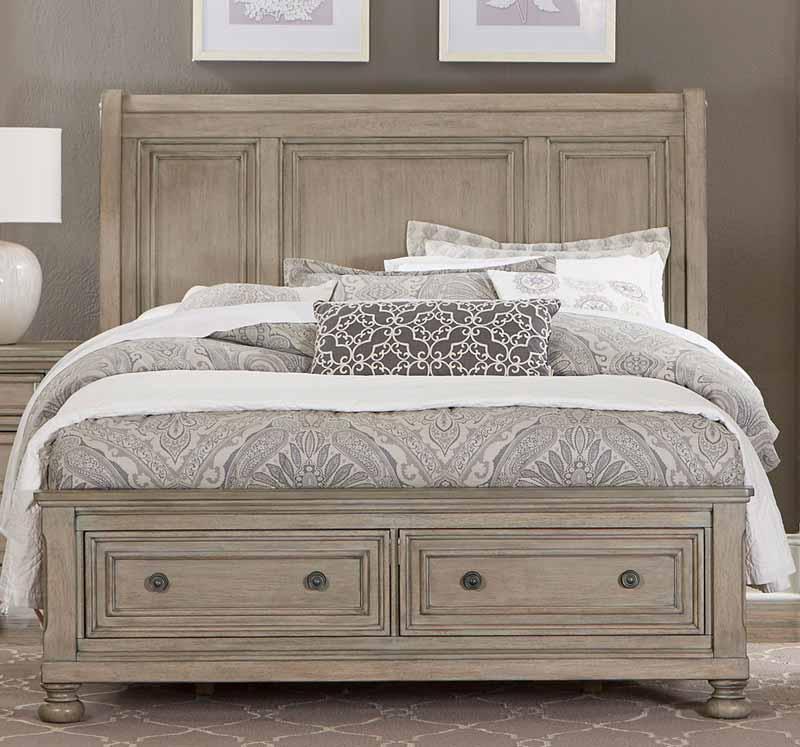 Homelegance - Bethel Eastern King Sleigh Platform Bed With Footboard Storages - 2259Kgy-1Ek