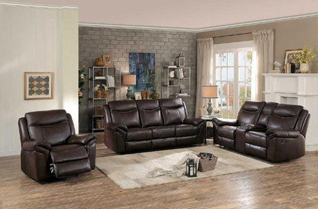 Aram 3 Piece Double Reclining Living Room Set 8206Brw - 3Set | Homelegance | Home Elegance USA