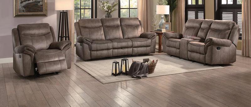 Aram 3 Piece Double Reclining Living Room Set 8206Nf - 3Set | Homelegance | Home Elegance USA