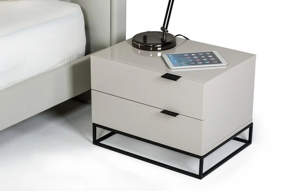 Vig Furniture - Modrest Hera Modern Grey Nightstand - Vgcnhera-Ns