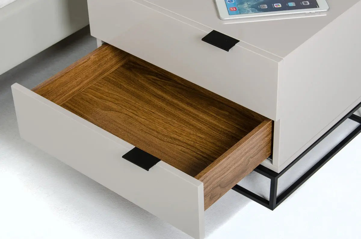 Vig Furniture - Modrest Hera Modern Grey Nightstand - Vgcnhera-Ns