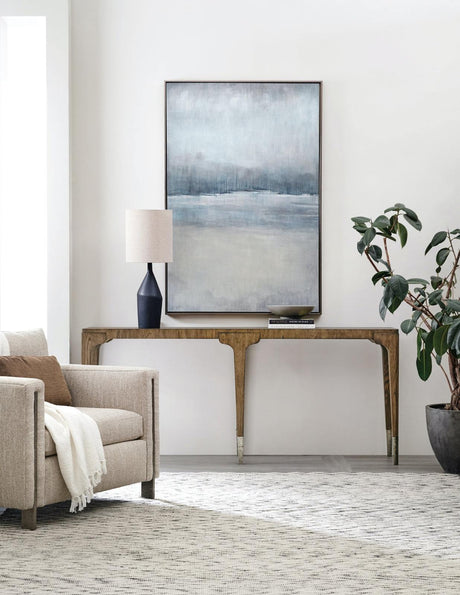 Chapman 80-Inch Narrow Console Table with Forged Pewter Accents | Hooker Furniture