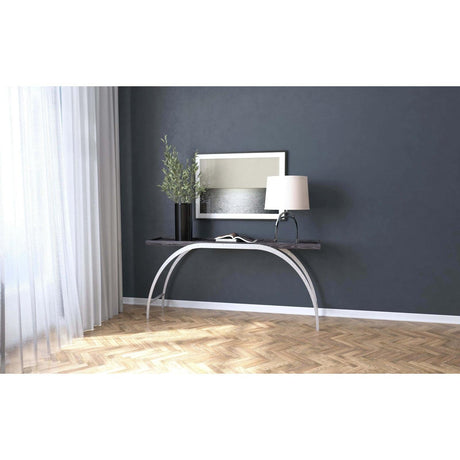 Metal and Wood Console Table Black & Silver – Hooker Furniture