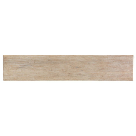 Modern Light Wood Console Table with Interlocking Base – Hooker Furniture